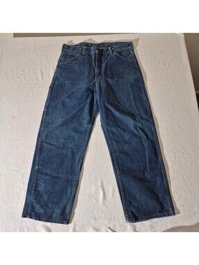 Vintage 80s Key 36/37x30 Blue Straight leg Work Logger jeans